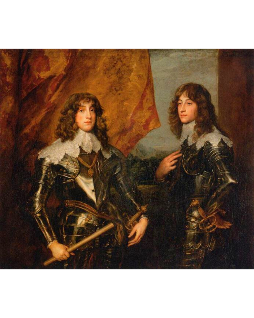 Portrait of the Princes Palatine Charles Louis I and his Brother Robert