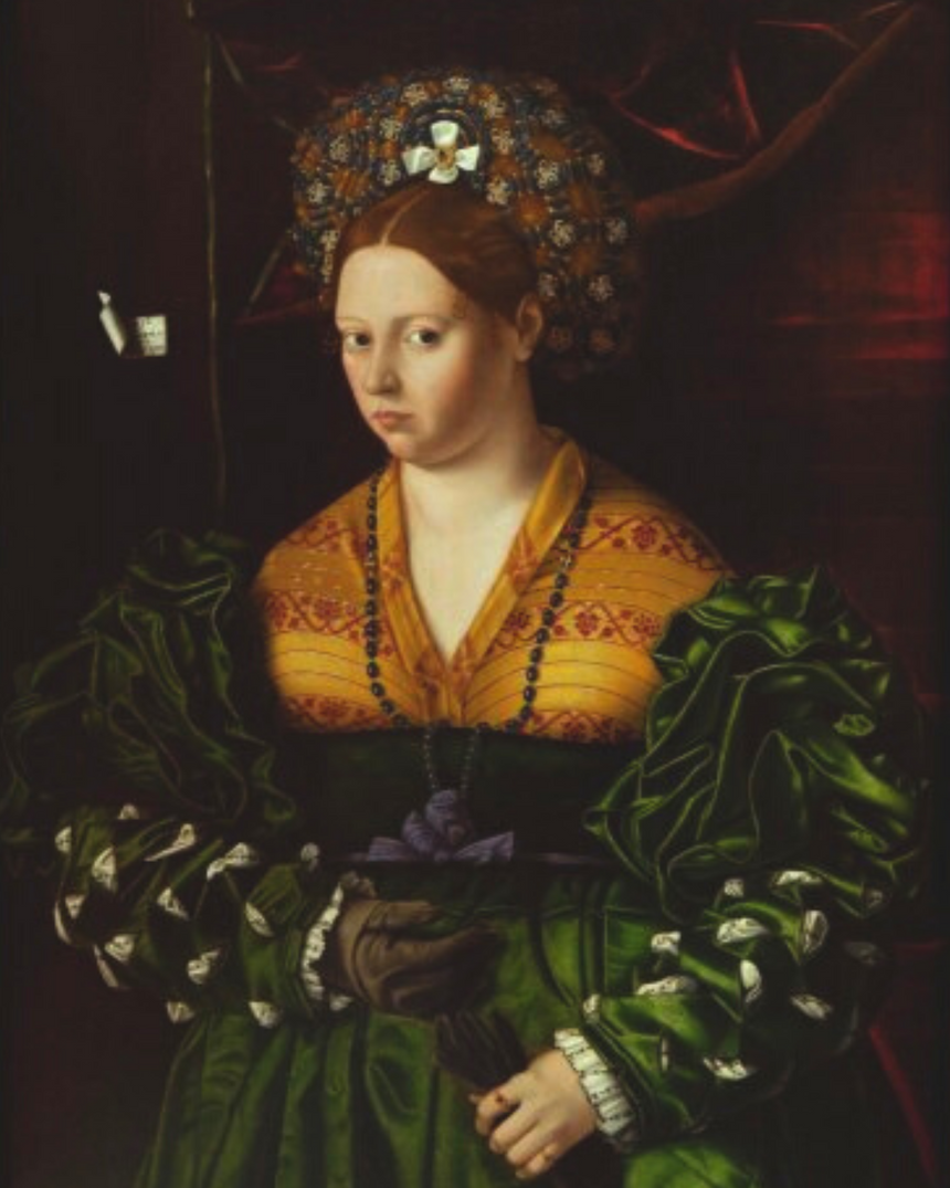 Portrait of a Lady in a Green Dress