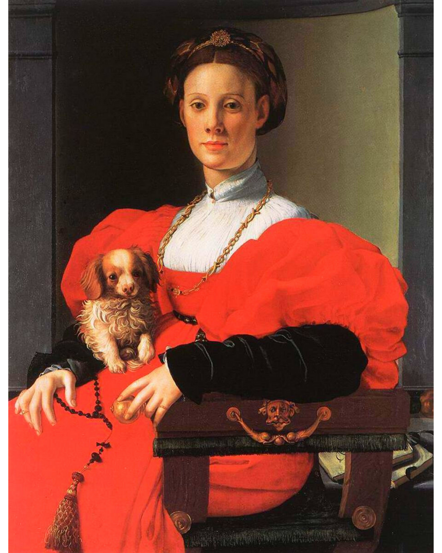 Portrait of a Lady with a Puppy